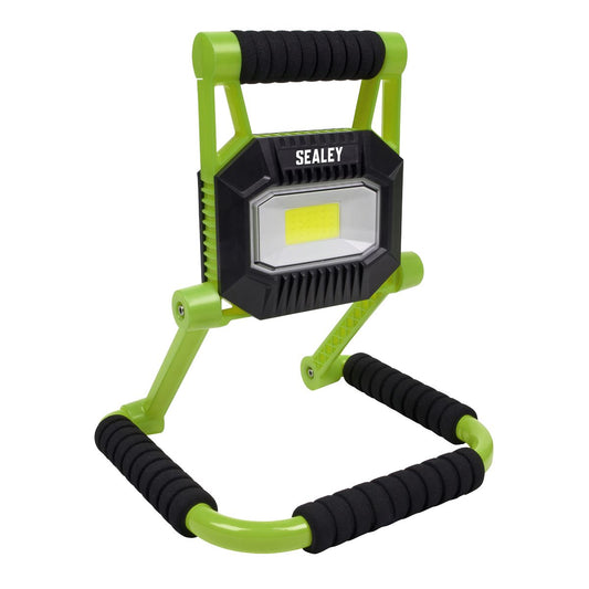 Sealey LEDFL10W Rechargeable Portable Fold Flat Floodlight 10W COB LED Lithium-ion Sealey