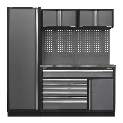 Sealey APMSSTACK10SS Superline PRO® 1.96m Storage System - Stainless Steel Worktop Sealey