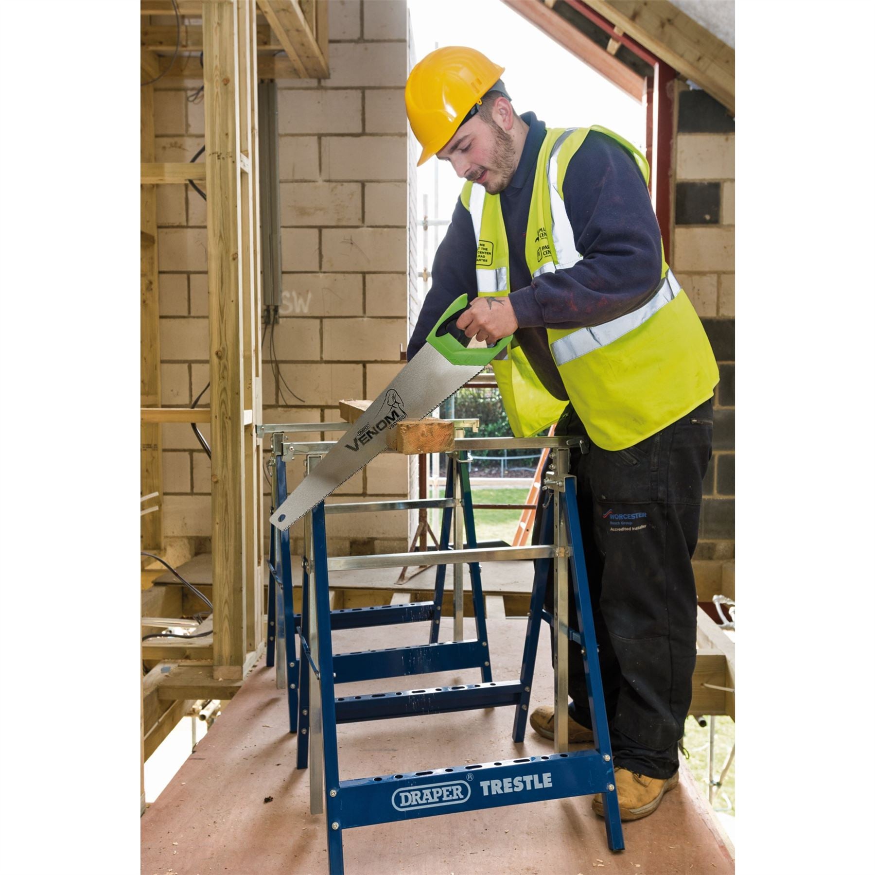 Draper 82196 Venom® First Fix Double Ground Handsaw 550mm 7tpi/8ppi Draper