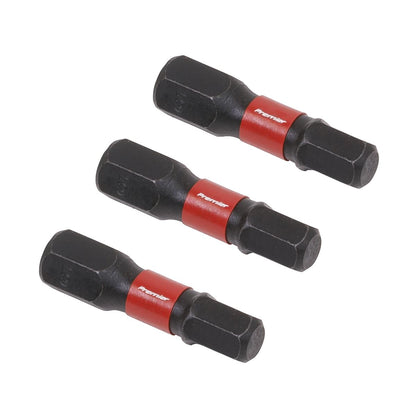 Sealey AK8213 Hex 5mm Impact Power Tool Bits 25mm - 3pc Sealey