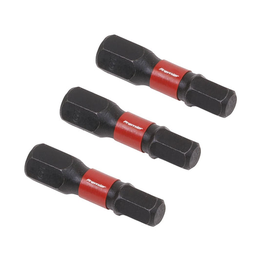 Sealey AK8213 Hex 5mm Impact Power Tool Bits 25mm - 3pc Sealey