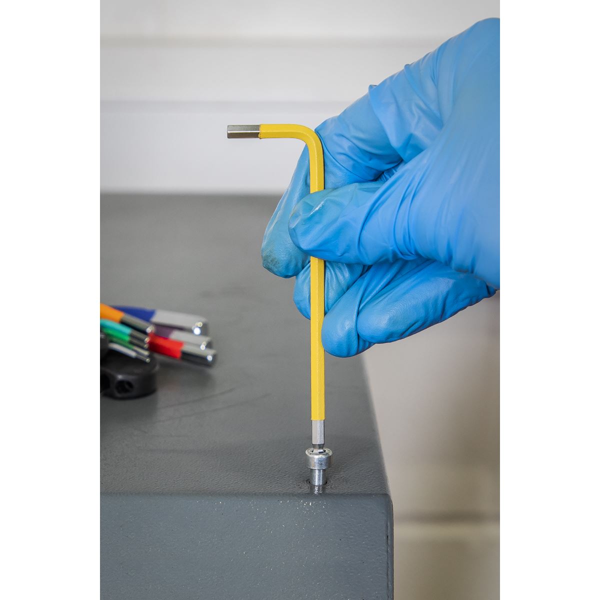 Sealey AK7190DB Ball-End Hex Key Set 9pc Colour-Coded Long Metric - Display Box of 10 Sealey