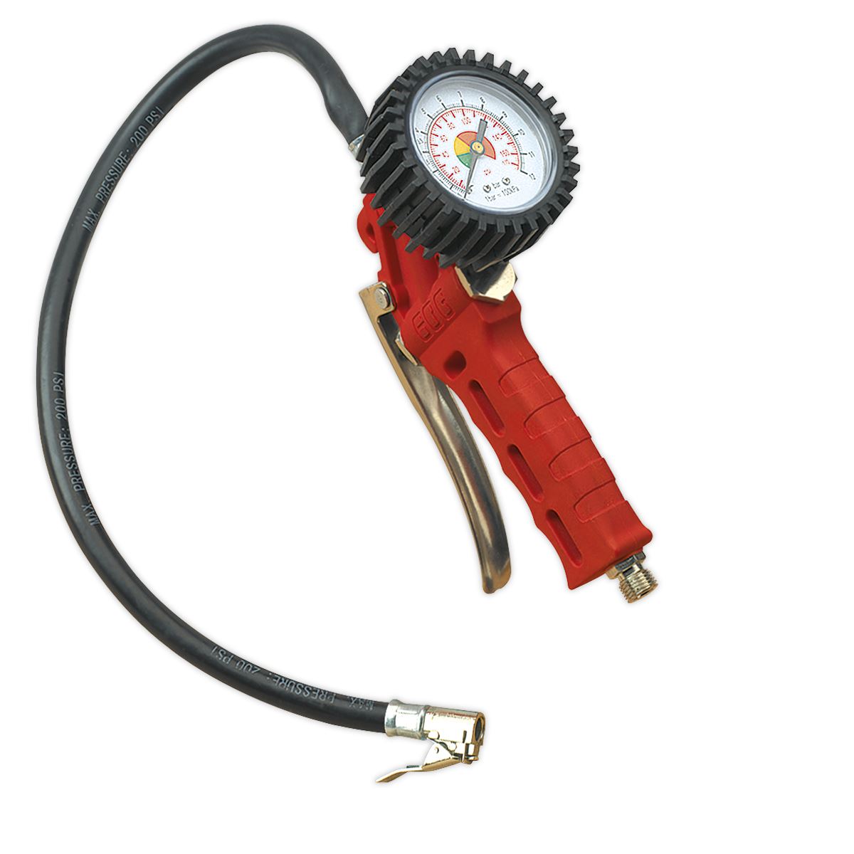 Sealey SA9302 Tyre Inflator with Clip-On Connector Sealey