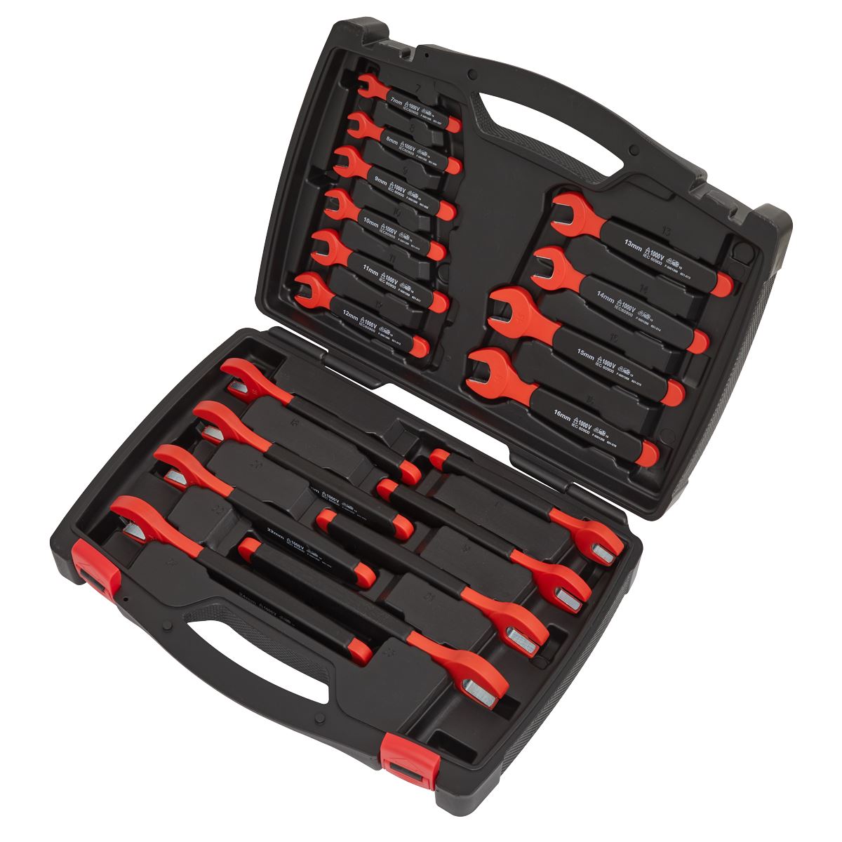 Sealey AK63172 Insulated Open-End Spanner Set 18pc VDE Approved Sealey
