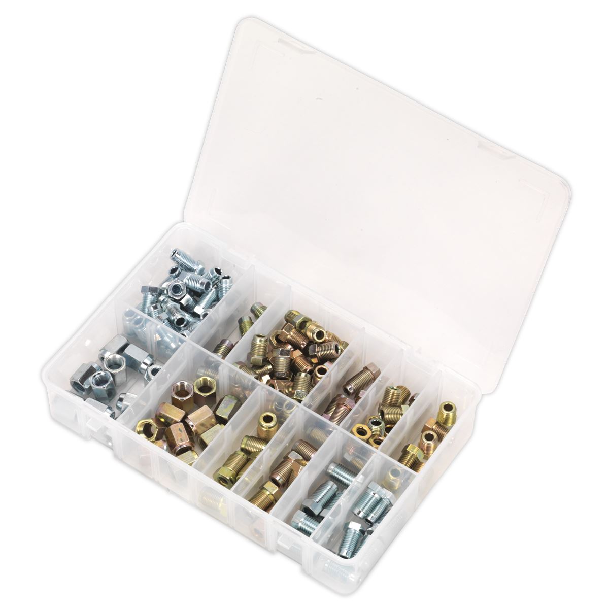 Sealey AB068BPN Brake Pipe Nut Assortment 200pc - Metric & Imperial Sealey