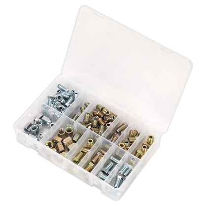 Sealey AB068BPN Brake Pipe Nut Assortment 200pc - Metric & Imperial Sealey