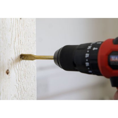 Sealey AK3707FW Flat Wood Drill Bit Set 7pc Titanium Coated Sealey