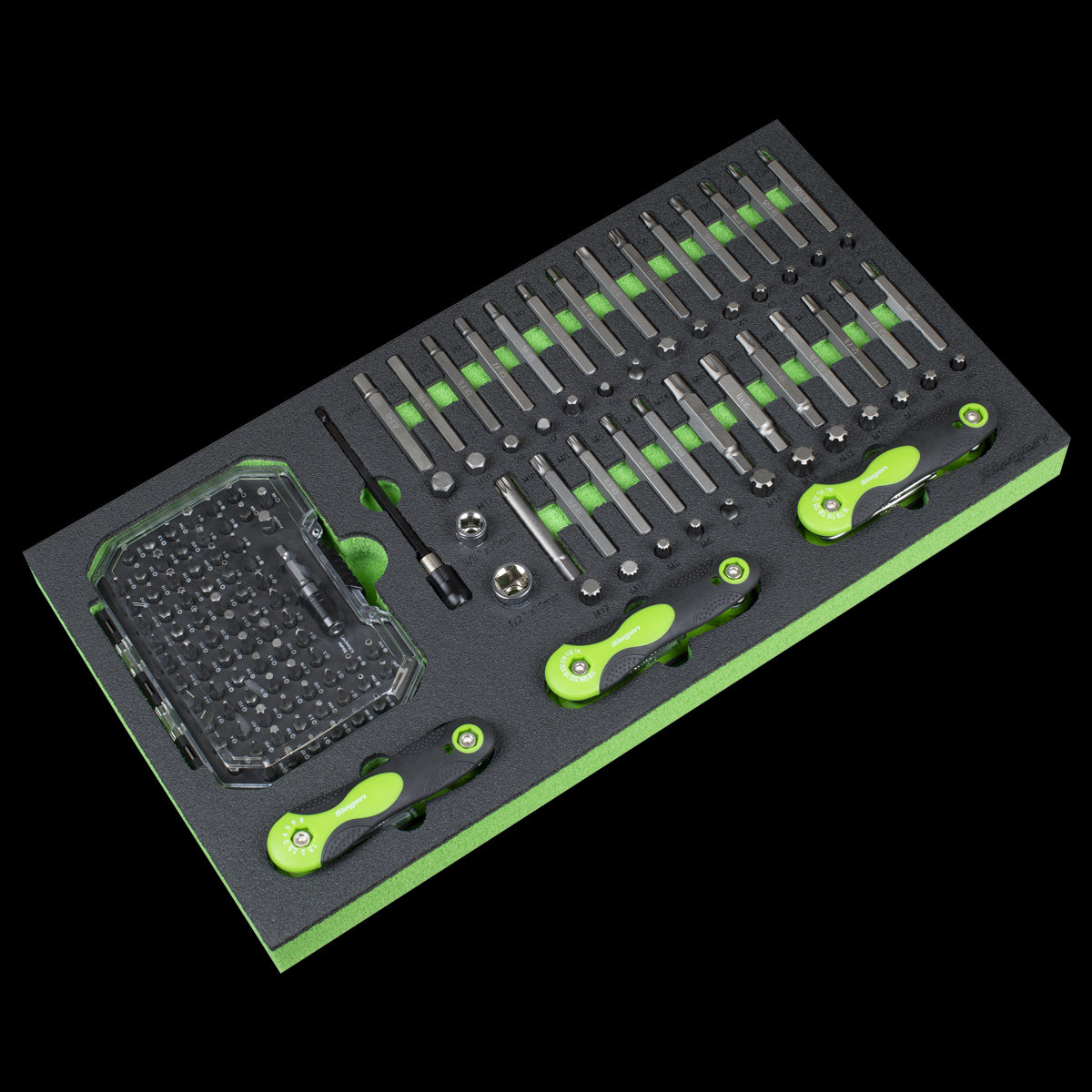 Sealey AP35TBCOMBO Tool Chest & Tools Combination 16 Drawer with Ball-Bearing Slides - Black/Grey Sealey