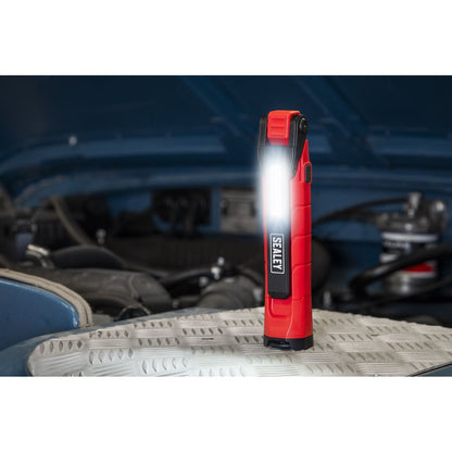 Sealey LED3605R Rechargeable 360° Inspection Light 10W & 2 x 4W SMD LED Red Sealey