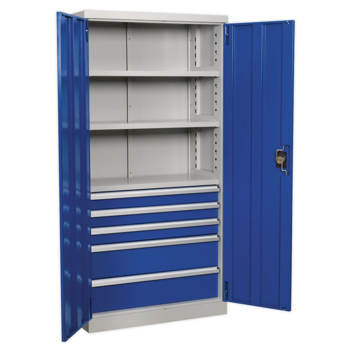Sealey APICCOMBO5 Industrial Cabinet 5 Drawer 3 Shelf 1800mm Sealey