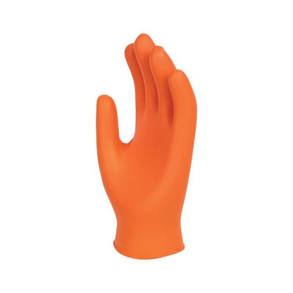 Box 90 Finite Orange Thick Heavy Duty Nitrile Disposable Gloves GL201 Finite