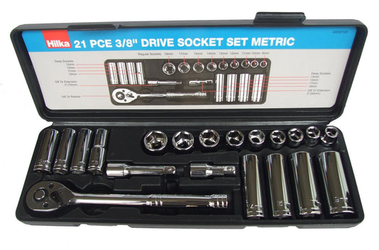 Hilka 21 pce 3/8" Drive Socket Set Metric  2202102 Hilka