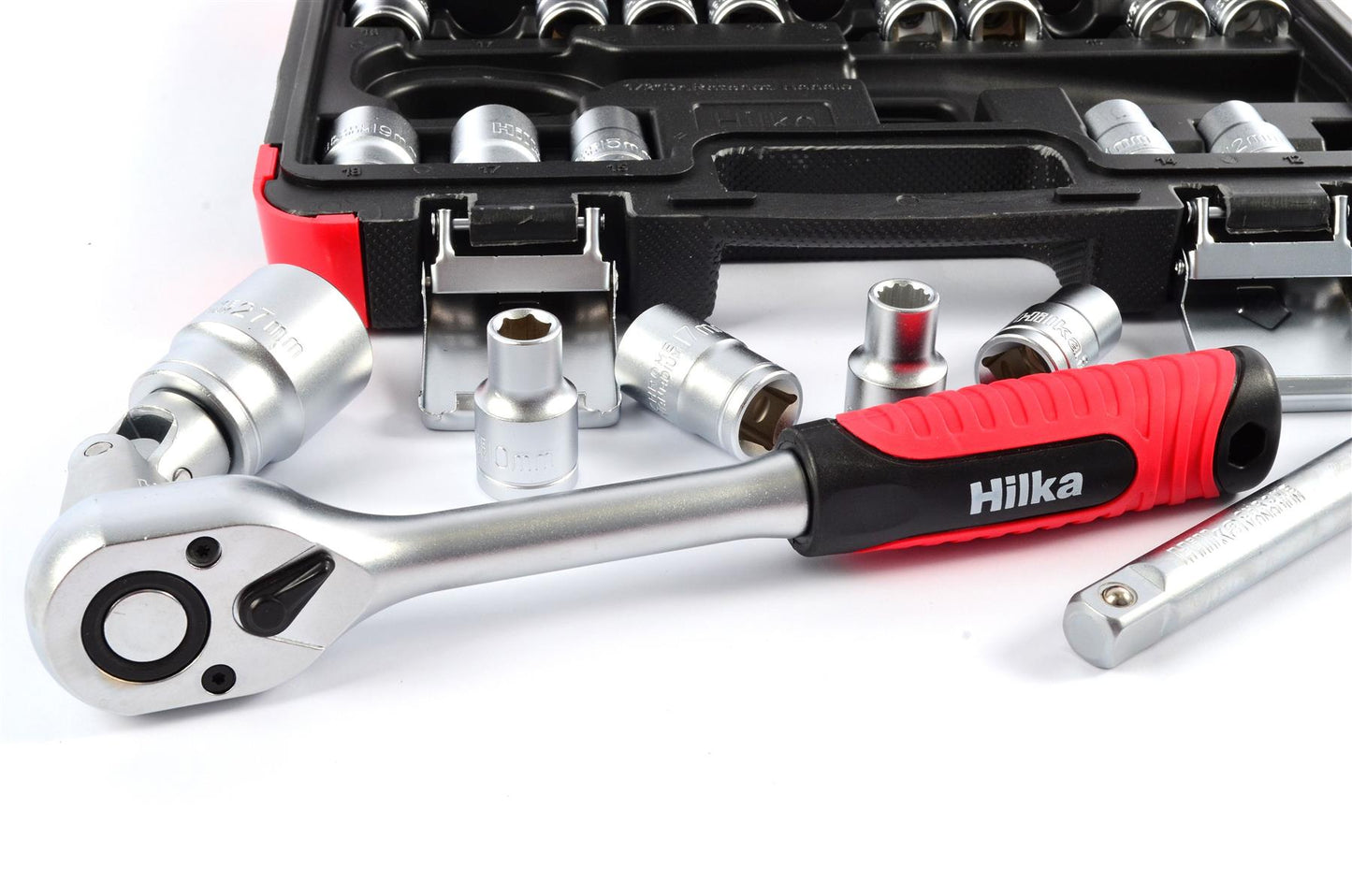 Hilka 32 pce 1/2" Drive Socket Set Metric 01123202 Hilka