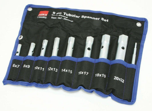 Hilka Tubular Box Spanner Wrench Set Metric 8 Piece 17900802 Hilka
