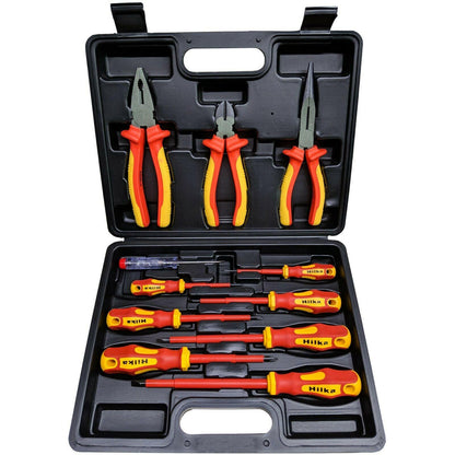 Hilka 11 Piece VDE Screwdriver & Plier Set 1000v Rating 34688011 Hilka