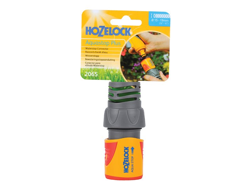 Hozelock 2065 AquaStop Plus Hose Connector for 19mm 3/4in Hose Hozelock