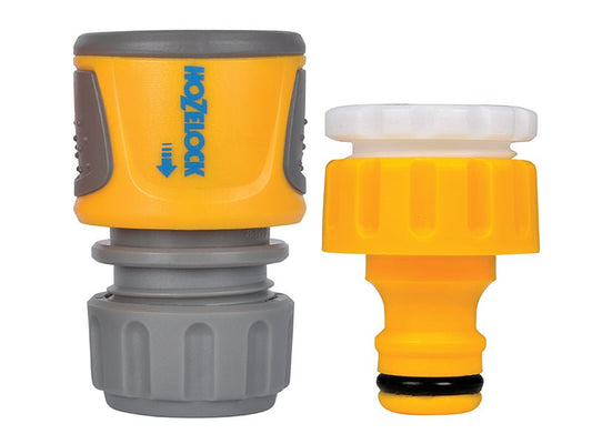Hozelock 2071 Threaded Tap & Soft Touch Hose End Connector Set Hozelock