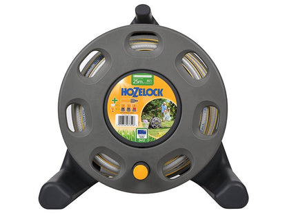 Hozelock 2412 30m Freestanding Compact Hose Reel + 25m of 12.5mm Hose Hozelock