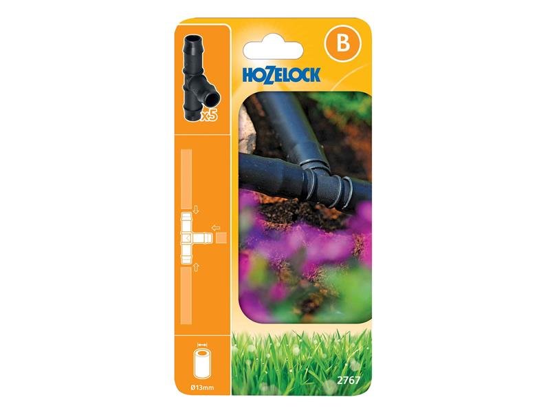 Hozelock 2767 T-Piece 13mm Pack 5 Hozelock