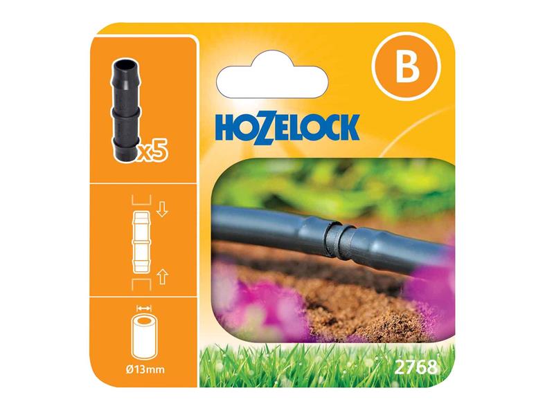 Hozelock 2768 Straight Connector 13mm Pack 5 Hozelock
