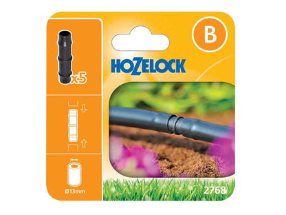 Hozelock 2768 Straight Connector 13mm Pack 5 Hozelock