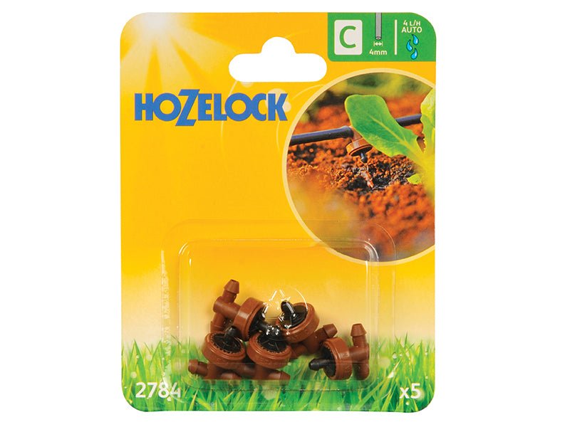 Hozelock 2784 In Line Pressure Dripper 4mm Pack 5 Hozelock