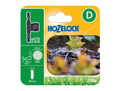 Hozelock 2786 In Line Adjustable Mini Sprinkler 4mm Pack 12 Hozelock