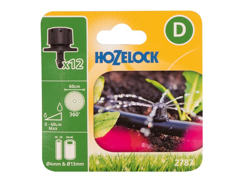 Hozelock 2787 End of Line Adjustable Mini Sprinkler 4/13mm Pack 12 Hozelock