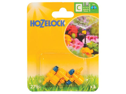 Hozelock 2794 Adjustable 180° Micro Spray Jet Pack 3 Hozelock