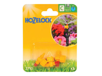 Hozelock 2795 Adjustable 360° Micro Spray Jet Pack 3 Hozelock