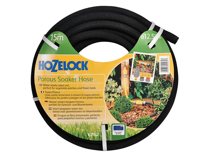 Hozelock 6762 Porous Soaker Hose 15m 12.5mm 1/2in Diameter Hozelock