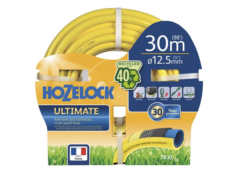 Hozelock 7830 Ultimate Hose 30m 12.5mm 1/2in Diameter Hozelock
