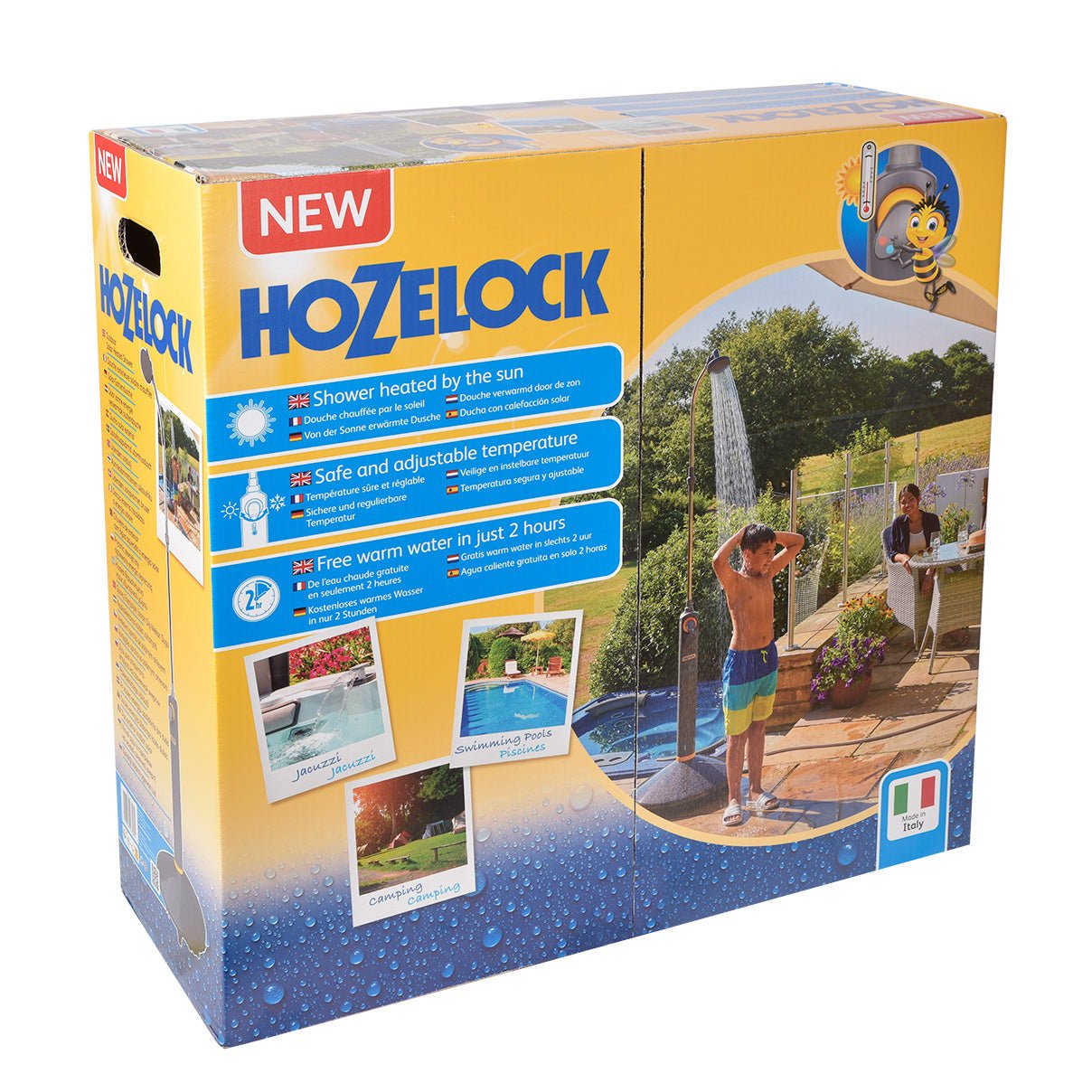 Hozelock Outdoor Portable Solar Powered Shower With 8L Tank 100-100-213 Hozelock