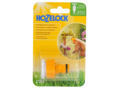 Hozelock 2184 Threaded Tap Connector 21-26.5mm 1/2-3/4in Bsp Hozelock