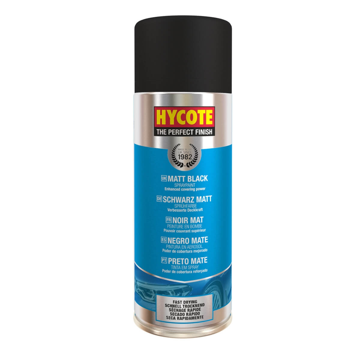 Hycote Matt Black Spray Paint 400Ml Xuk027 Hycote