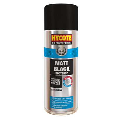 Hycote Bodyshop Matt Black Spray Paint 400Ml Xuk430 Hycote