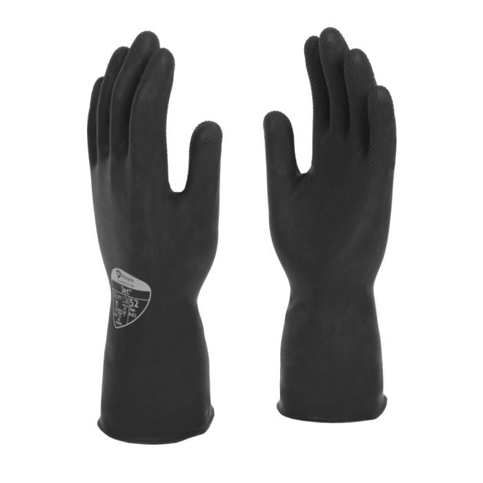 Polyco Jet Black Heavy Duty Rubber Gloves – Pair & 12 Pairs Polyco Healthline