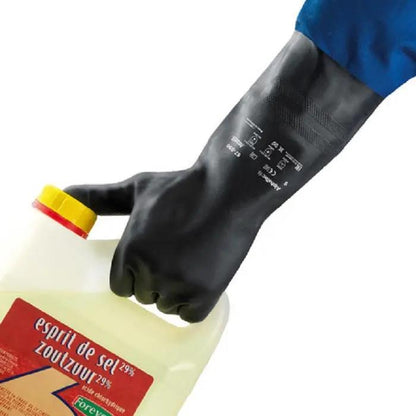 Ansell AlphaTec Black Chemical Resistant Latex Gloves 87-950 Ansell