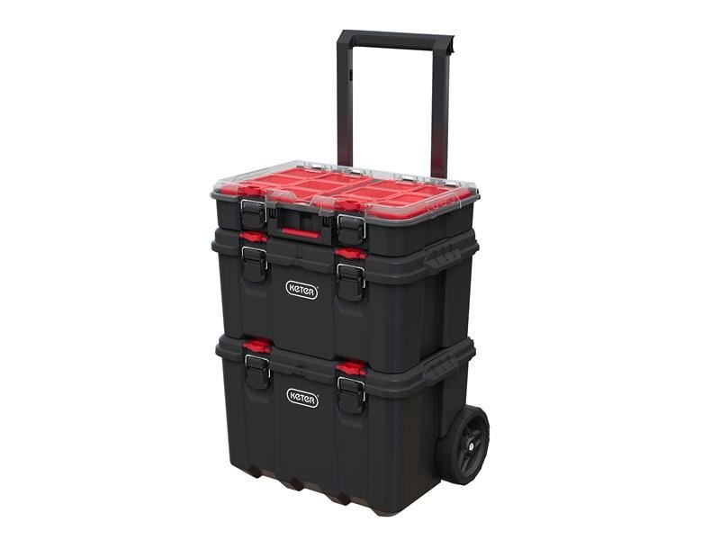 Keter 251491 Stack n Roll Modular Tool Box System With Wheels Keter