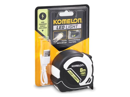 Komelon Led Light Tape Measure 8m/26ft Width 25mm Komelon