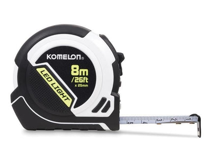 Komelon Led Light Tape Measure 8m/26ft Width 25mm Komelon