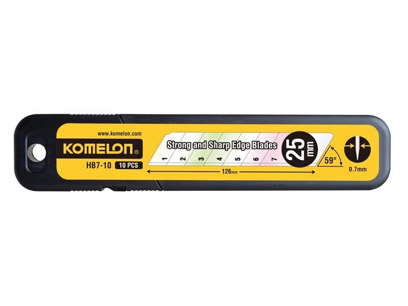Komelon Snap-Off Blades 25mm Pack 10 Komelon