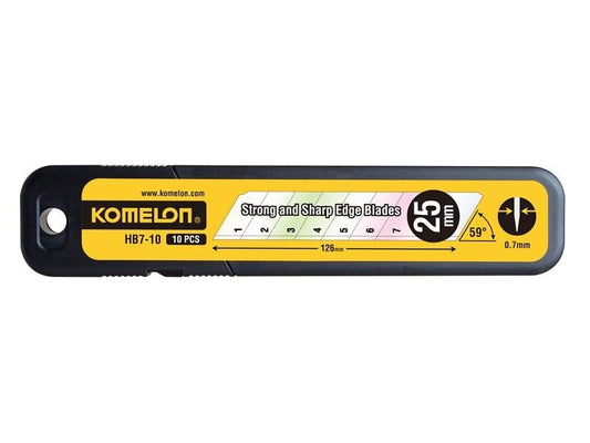 Komelon Snap-Off Blades 25mm Pack 10 Komelon