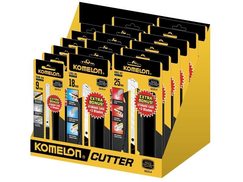 Komelon Snap-Off Knife Cdu 18 Piece Komelon