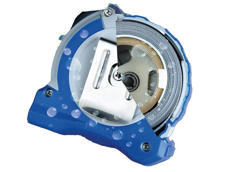 Komelon Stainless Steel Powerblade Pocket Tape 5m/16ft Width 27mm Komelon