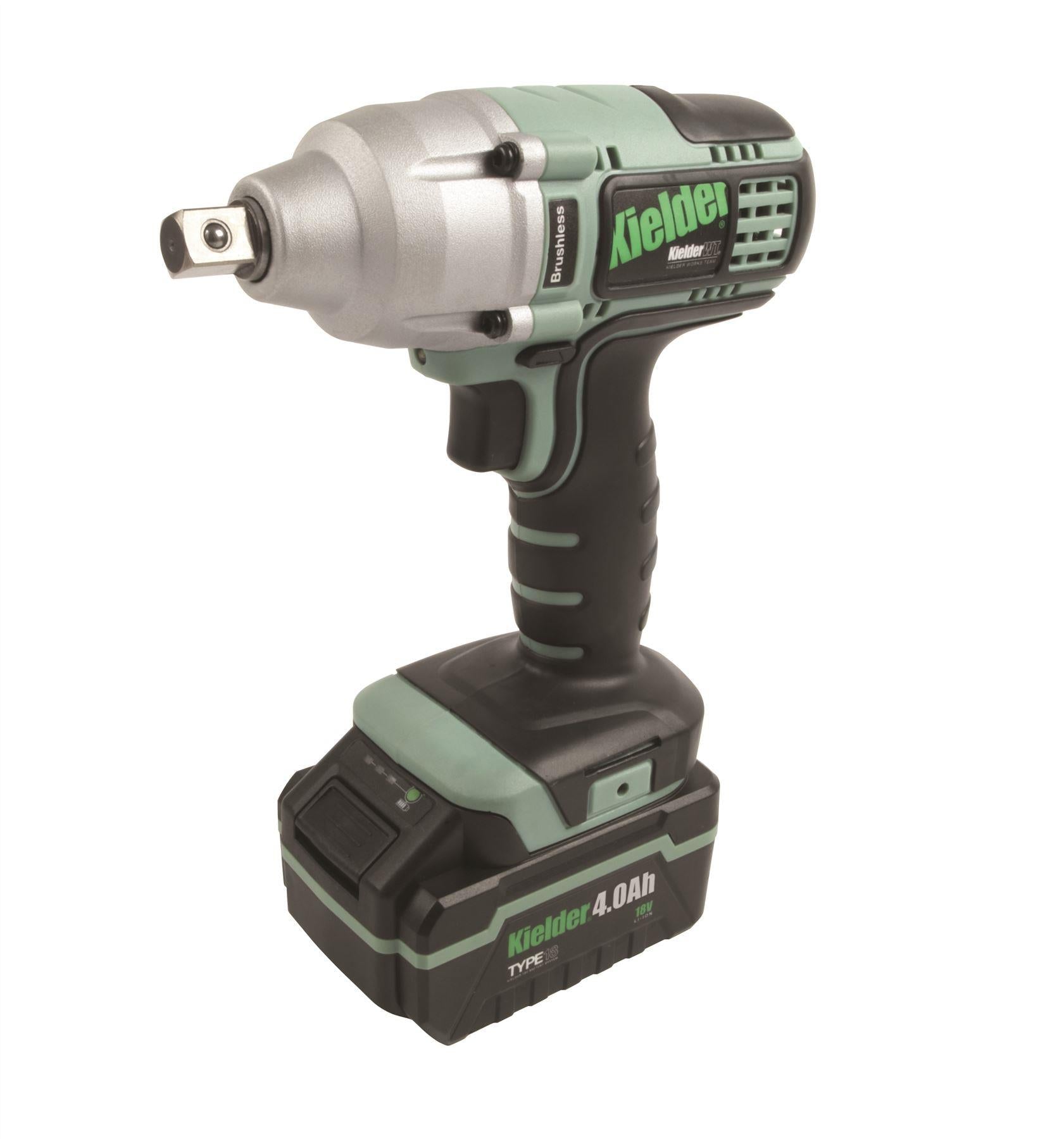 Kielder 18v 1/2" Cordless Impact Wrench Gun 430NM 4.0Ah Samsung Lithium Battery Kielder