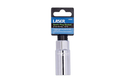 Laser Tools 0101 Spark Plug Socket 1/2"D 21mm Laser Tools