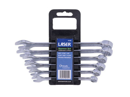 Laser Tools 0155 AF Combination Spanner Set 3/8" - 11/16" 6pc Laser Tools