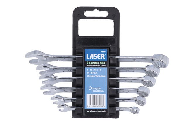 Laser Tools 0156 Combination Spanner Set 8 - 17mm 6pc Laser Tools