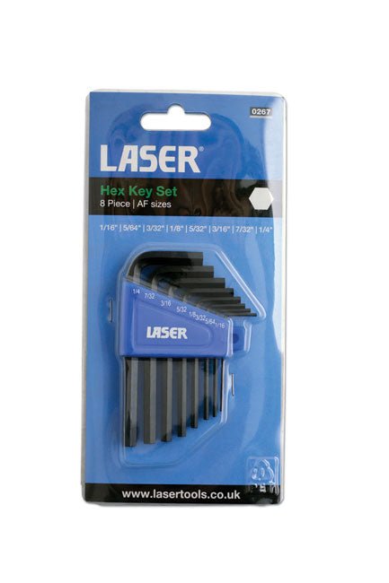 Laser Tools 0267 Imperial Hex Key Set 8pc Laser Tools